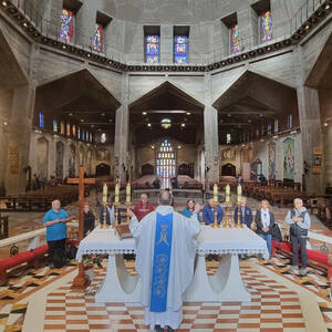 Mass at the Basilica of the Annunciation.
(Photo: © Nizar Halloun/Tantur Ecumenical Institute)